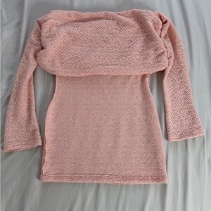 Missguided Pink Long Sleeve Dress